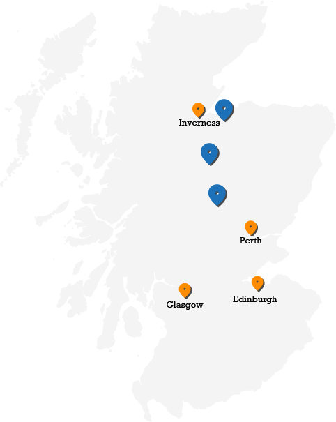 Image showing the River Tubing Tours - River Wild Adventures locations in Scotland